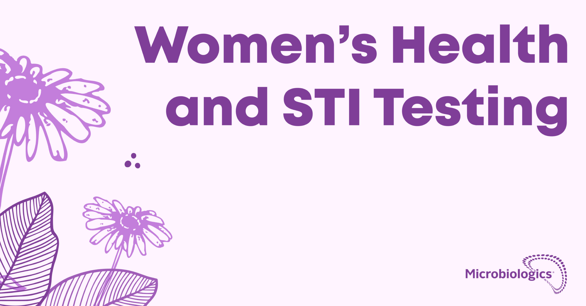 Flowers graphic with the words Women's Health and STI Testing